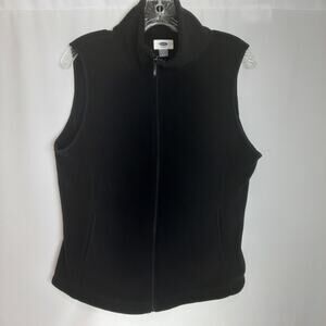 Old Navy Fleece Vest with Two Side Pockets, Black, Soft, Outdoors
